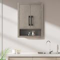 Vanity Art 24' Bathroom Vanity with Storage Cabinet & Shelves, Storage Cabinet with Soft-Closing Doors,VA90-TC-DG-BN1