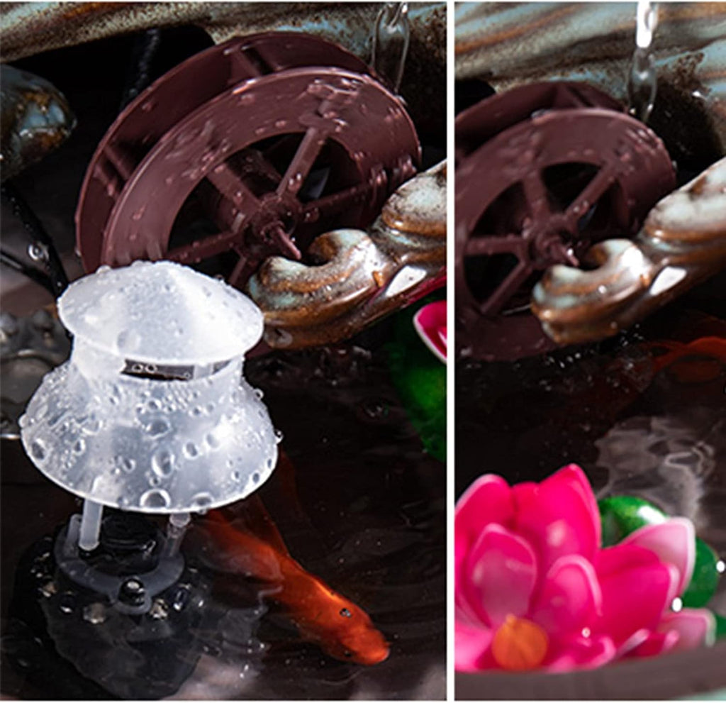 Indoor Waterfall Fountain Tabletop Fountain Waterfall Creative Fountain Office Desktop Decoration Home Living Room Fish Tank Decoration Opening Gift Tabletop Fountains De,B
