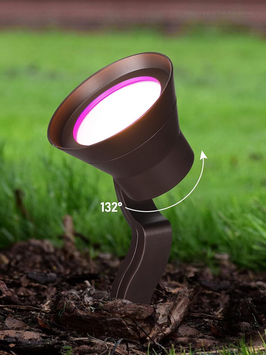 LEONLITE 9W RGB Low Voltage Landscape Lights, Color Changing Wall Wash Landscape Lighting Outdoor, 12-24V LED Landscape Spotlights, Uplight, ETL Listed, Aluminum, IP65 Waterproof, Pack of 4