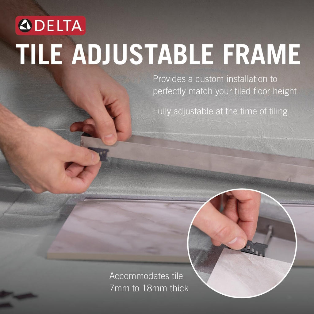 Delta Faucet 36-Inch Reversible Linear Shower Drain Trim in Black Stainless