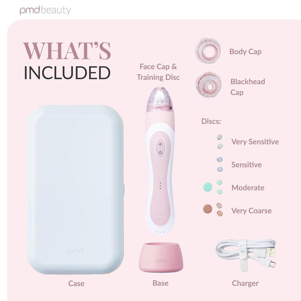PMD Beauty Personal Microderm Elite Pro - At-Home Use, Facial Exfoliator Tool, Microdermabrasion Machine Kit for Face and Body Skincare