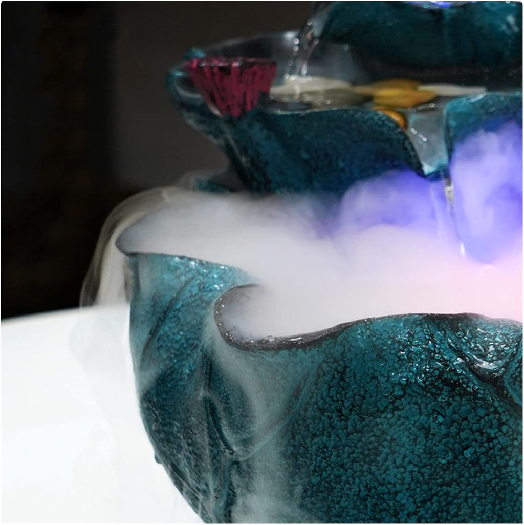 Tabletop Fountains Tabletop Fountain Feng Shui Lucky Decoration Desktop Fountain with Pump Fish Tank Waterfall Office Desktop Humidifier Zen Meditation Indoor Waterfall