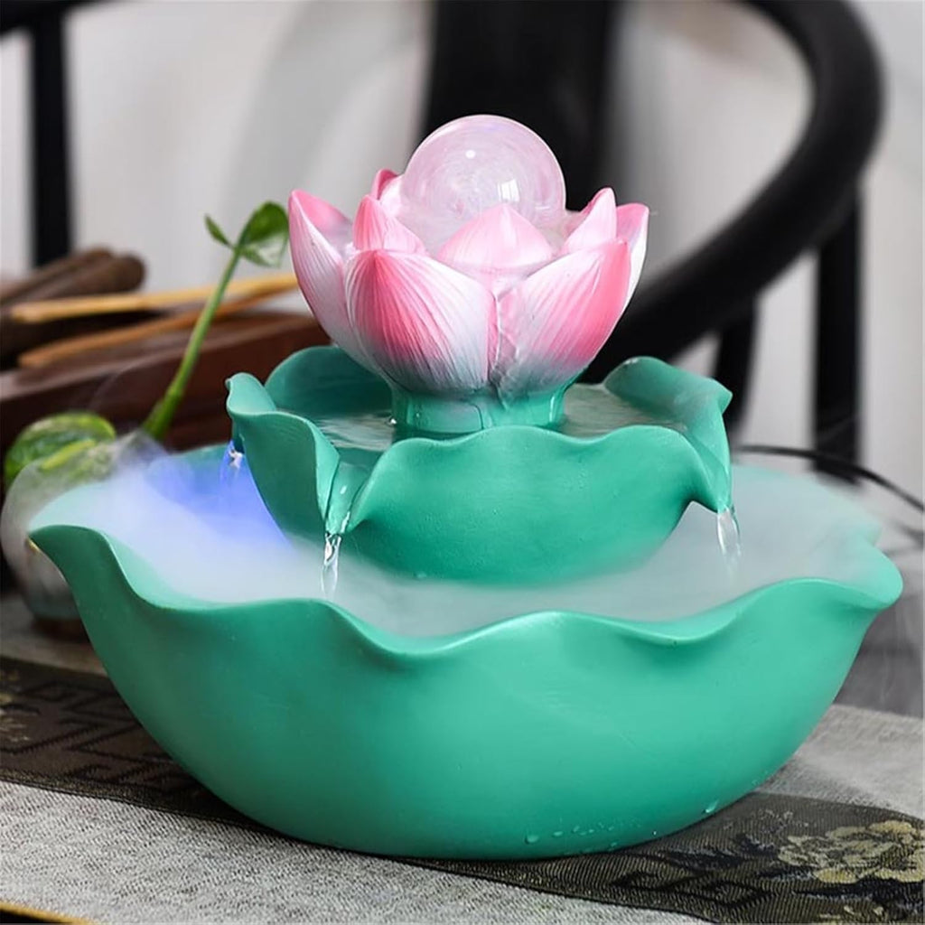Tabletop Fountain Tabletop Fountain 3-Tiers Small Waterfall Fountains for Bedroom Living Room Office(Medium)