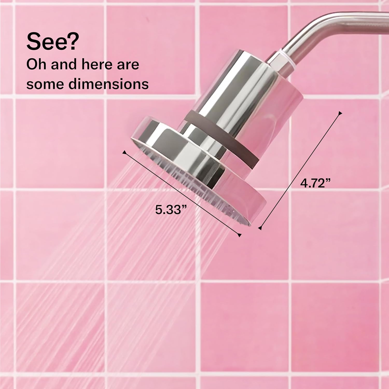 The Jolie Filtered SHOWERHEAD with Shower Water Filter System- High Pressure Showerhead, Hair and Skincare Accessory to Improve Beauty and Personal Care Routine (New Brushed Steel)
