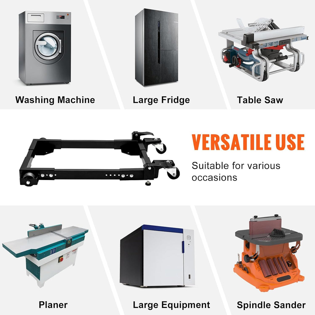 Happybuy Mobile Base, 1500 lbs Capacity, Adjustable from 18' x 24' to 26.5' x 31.5', Heavy Duty Universal Mobile Base Stand with Swivel Wheels