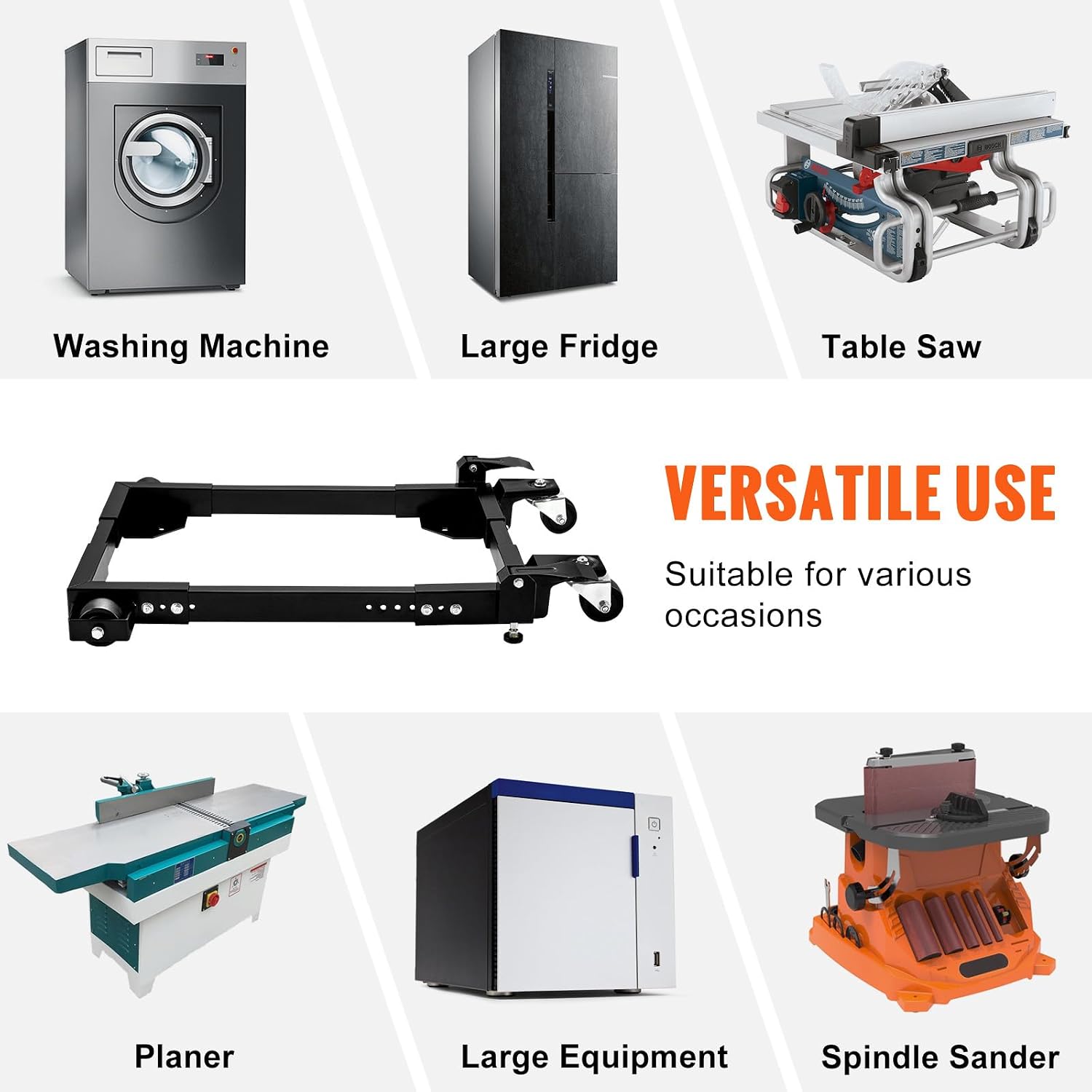 Happybuy Mobile Base, 1500 lbs Capacity, Adjustable from 18' x 24' to 26.5' x 31.5', Heavy Duty Universal Mobile Base Stand with Swivel Wheels