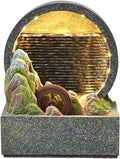 Tabletop Fountain Minimalist Rockery and Flowing Water Ornaments Curtain Circulating Fountain