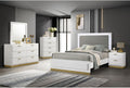 Sophia White 5-Piece California King Bedroom Set - Wood White - Built-in LED Lighting - Bedroom, Living Room - Elegant Style