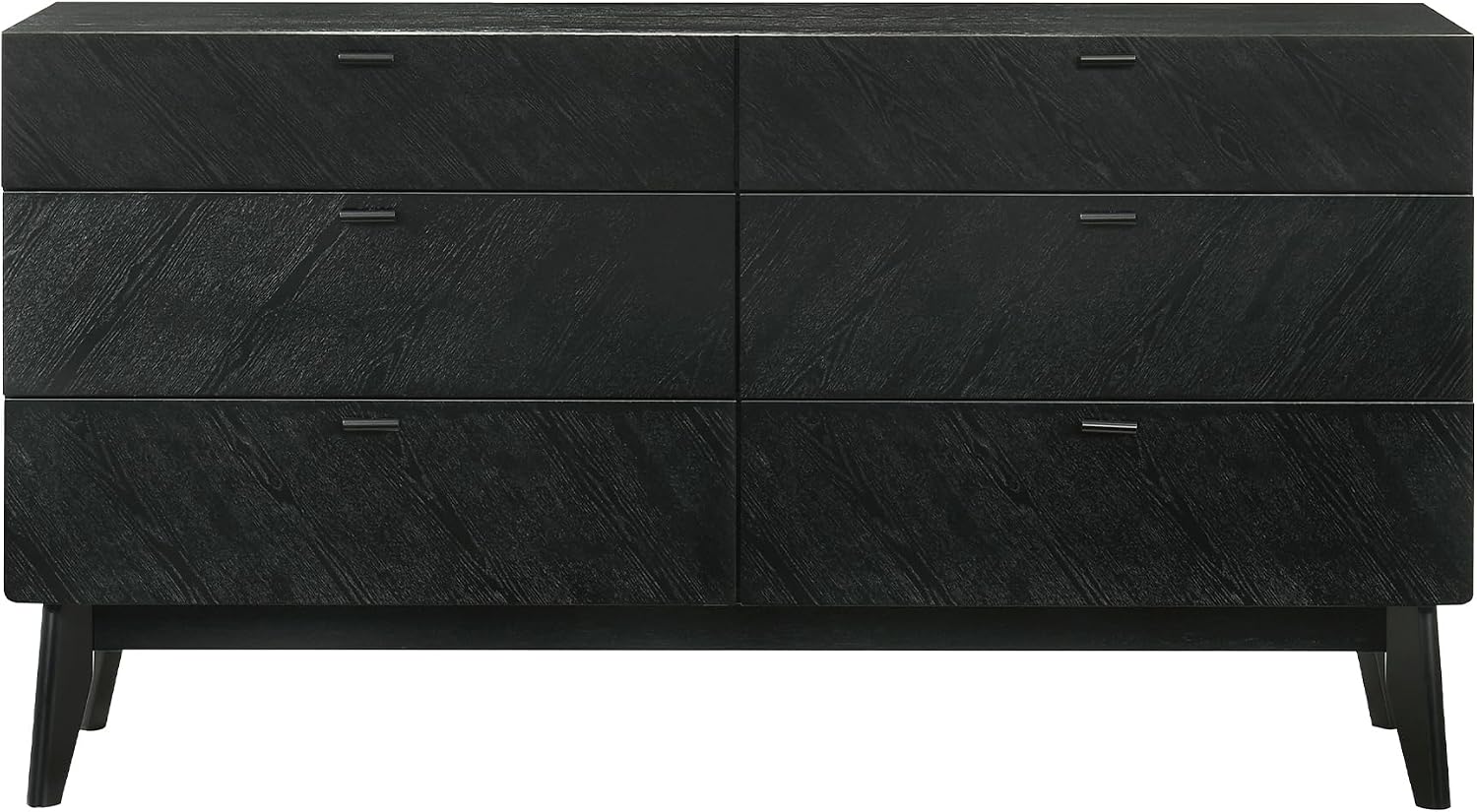 Armen Living Petra Queen 4 Piece Wood Bedroom Set in Black Finish