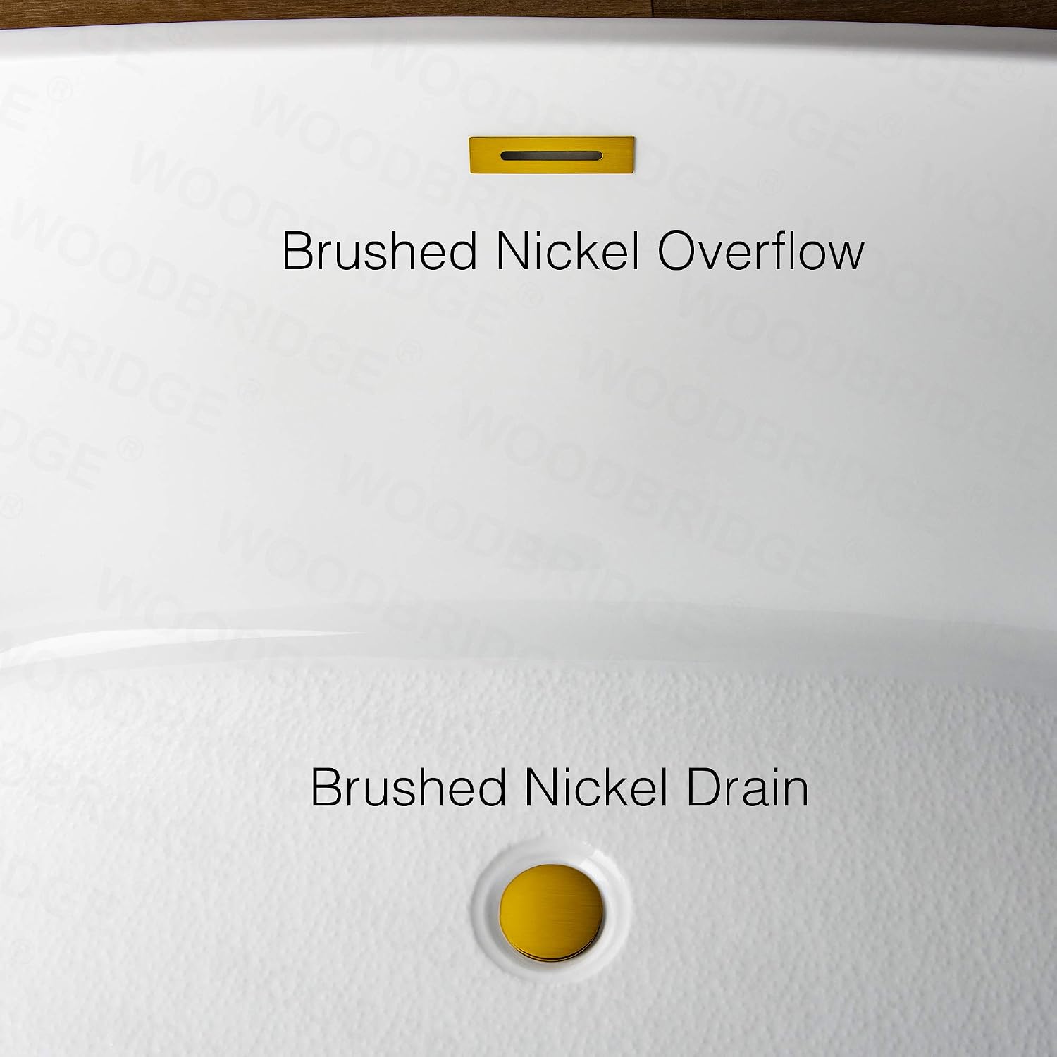 WOODBRIDGE B1412-BG-Drain &O Bathtub, Brushed Gold,B1412 -BG-Drain &O