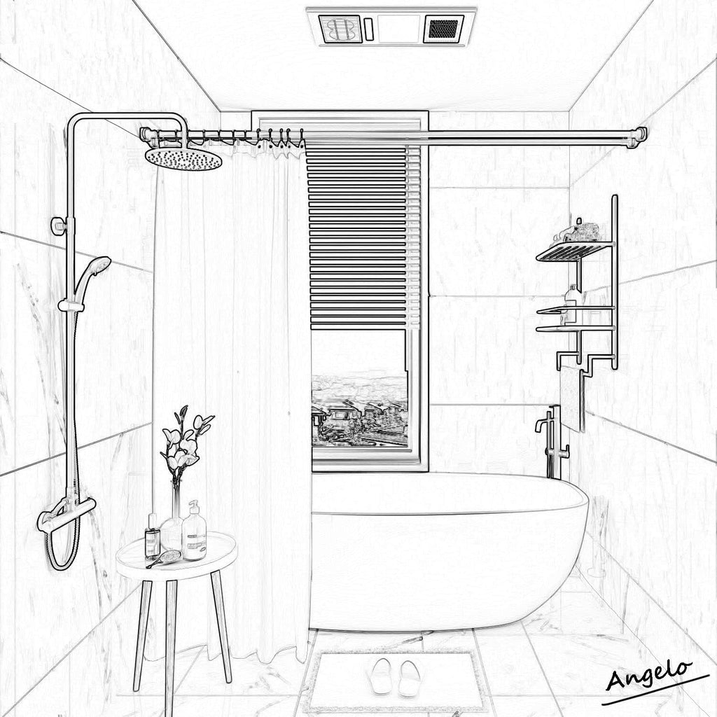 Naiture 48'' Aluminum Double Straight Shower Curtain Rod, Oil Rubbed Bronze Finish