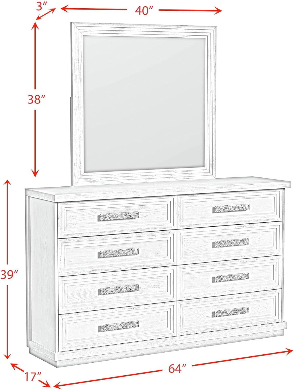Picket House Furnishings Rhiannon King Storage 5PC Bedroom Set in Antique White
