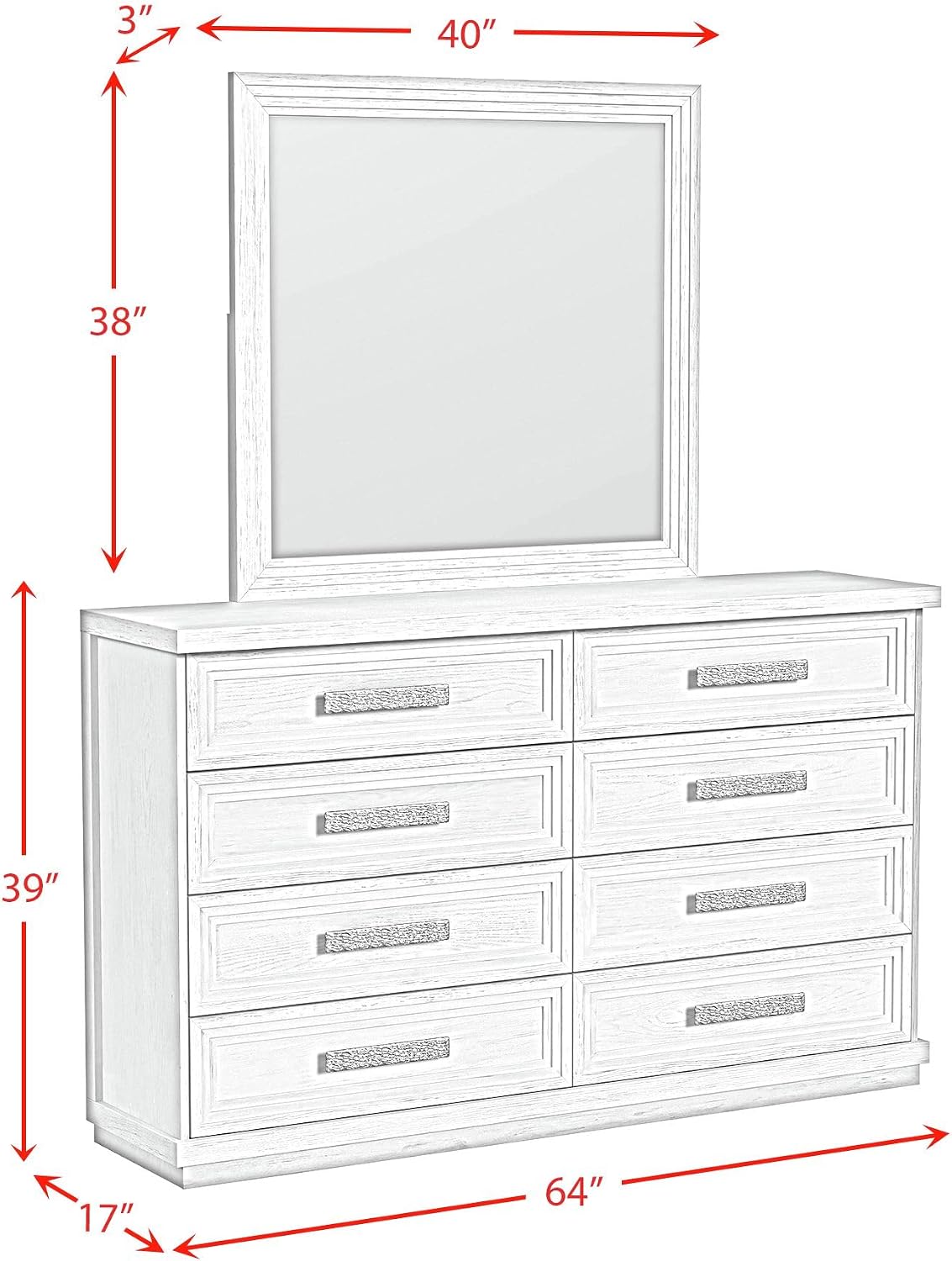 Picket House Furnishings Rhiannon King Storage 5PC Bedroom Set in Antique White