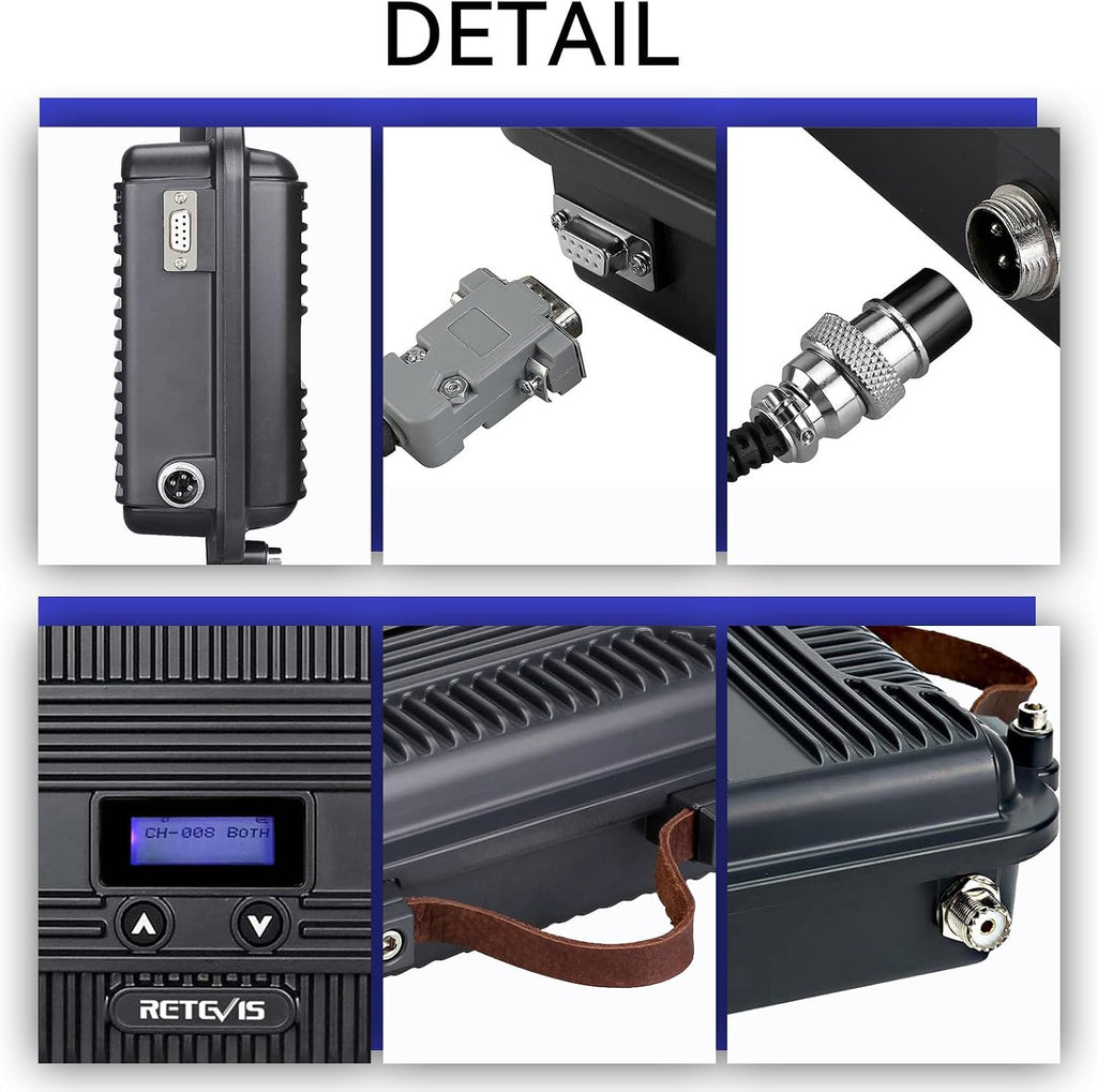Retevis RT97S Customizable Repeater, RT97 Upgraded Version, Radio Repeater, Full Duplex Analog Repeater, Compatible with Raspberry Pi, High Power, for Remote Area, Emergency Rescue(1 Pack)