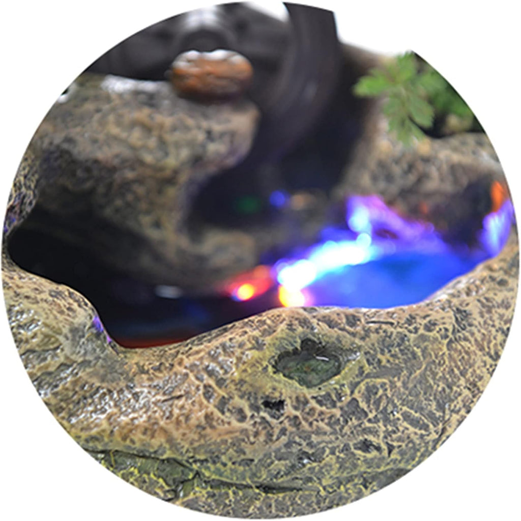 Tabletop Fountains Tabletop Fountain Indoor Small Rockery Waterfalls Fish Tank Tabletop Fountain Desktop Cascading Decoration 7 Inch High Zen Meditation Indoor Waterfall