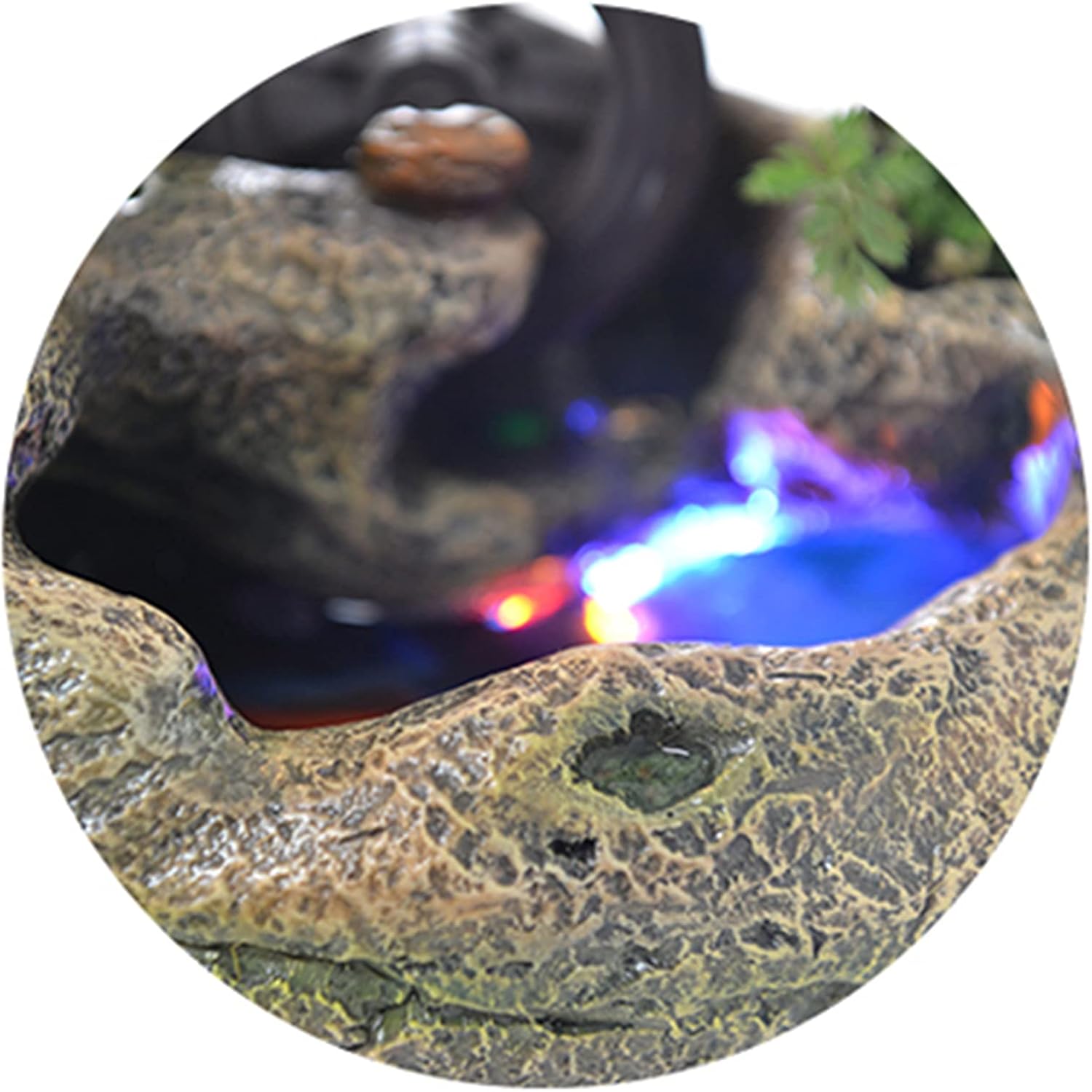 Tabletop Fountains Tabletop Fountain Indoor Small Rockery Waterfalls Fish Tank Tabletop Fountain Desktop Cascading Decoration 7 Inch High Zen Meditation Indoor Waterfall