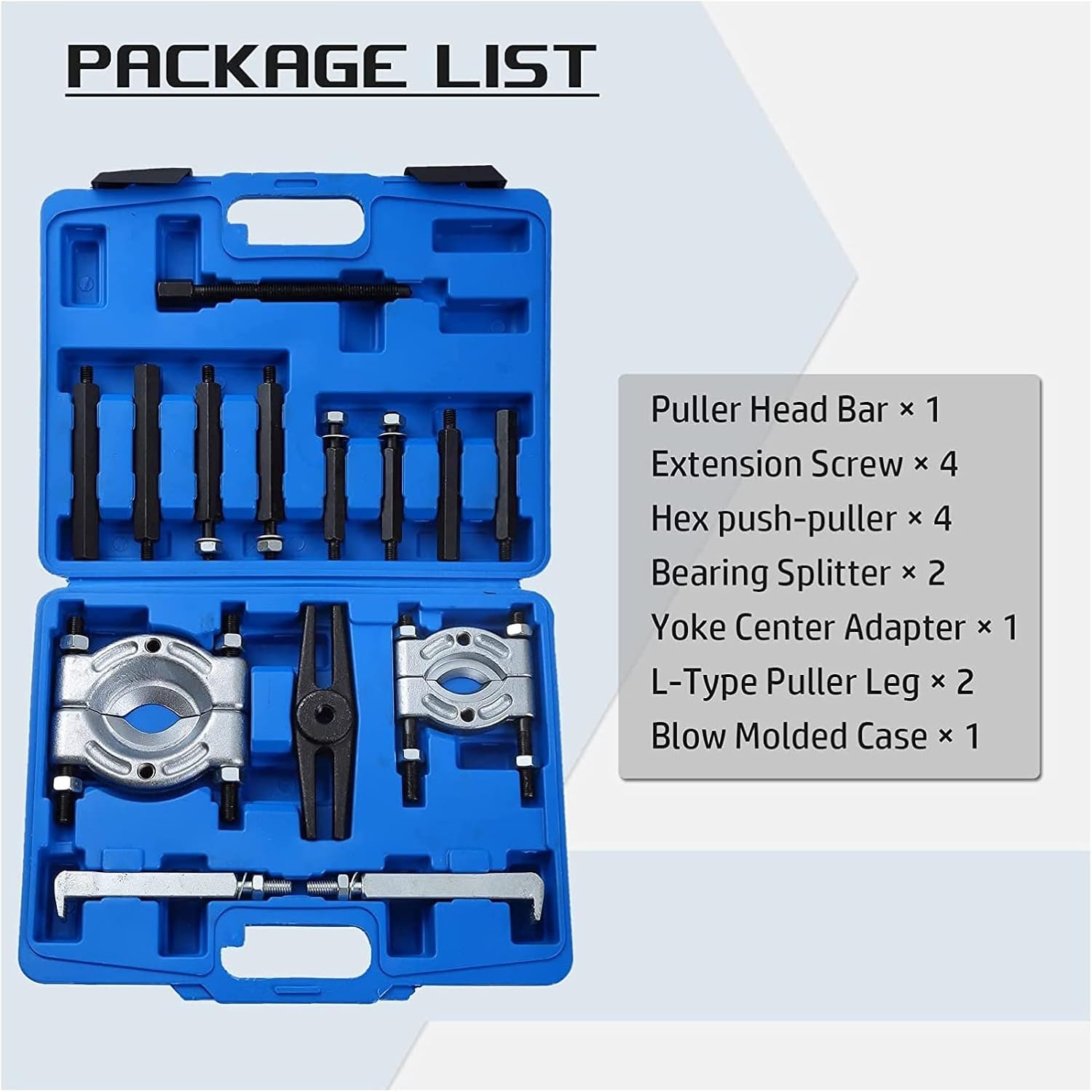 14PCS Bearing Separator Puller Set 2' and 3' Splitters Remove Bearings Kit,Heavy Duty Automotive Car Repair Tools Equipment