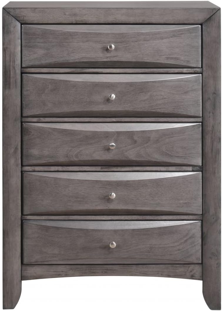 Picket House Furnishings Madison King Storage 5 Piece Bedroom Set in Gray