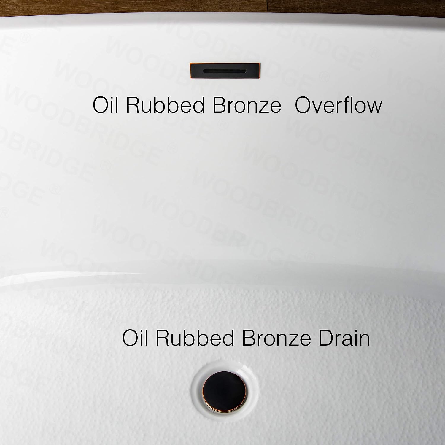 WOODBRIDGE BTA1521-ORB-Feet Drain + ORB Faucet Bathtub, Oil-Rubbed Bronze