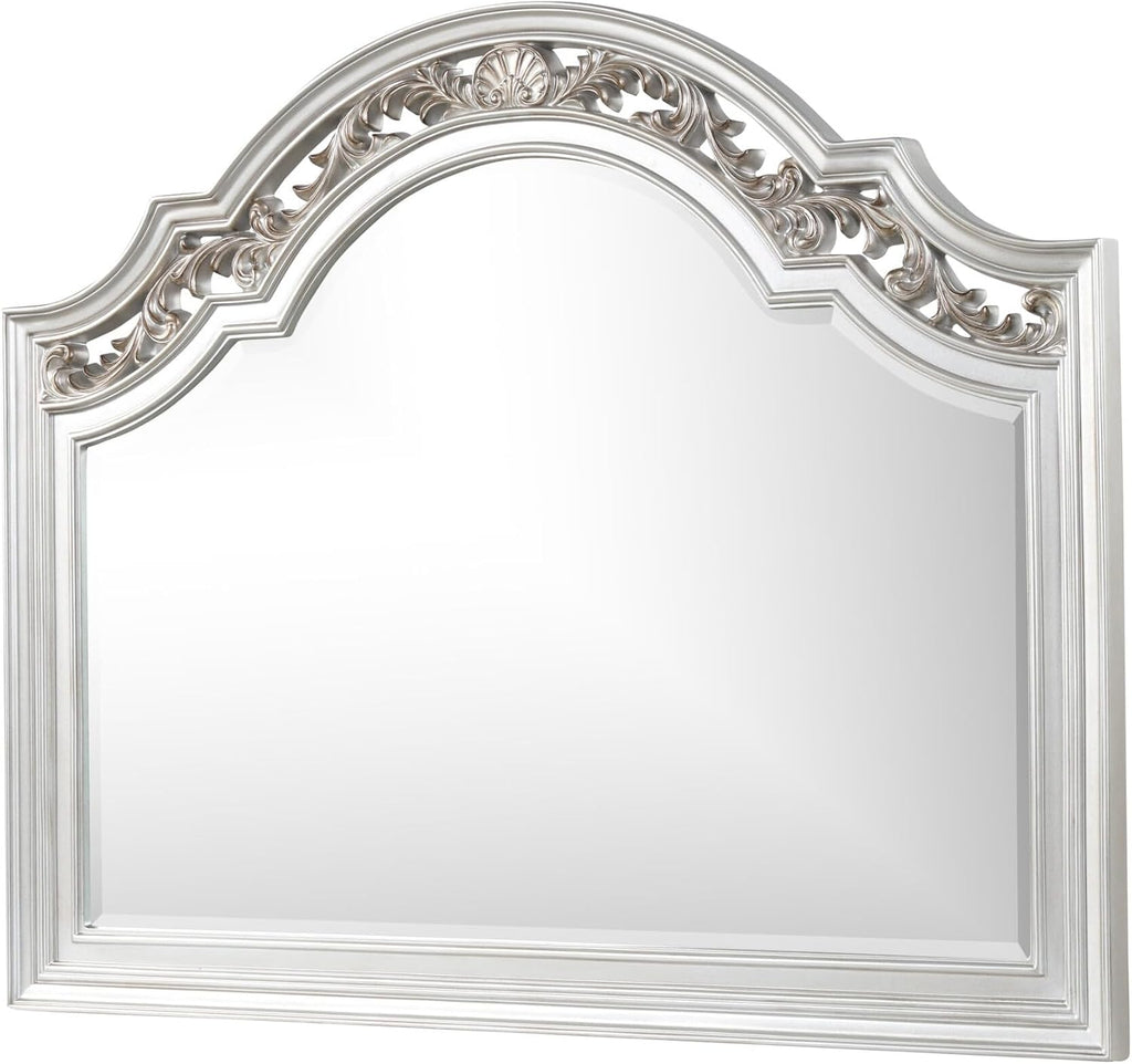 First of a Kind Valentina Silver Queen 5 Piece Bedroom Set