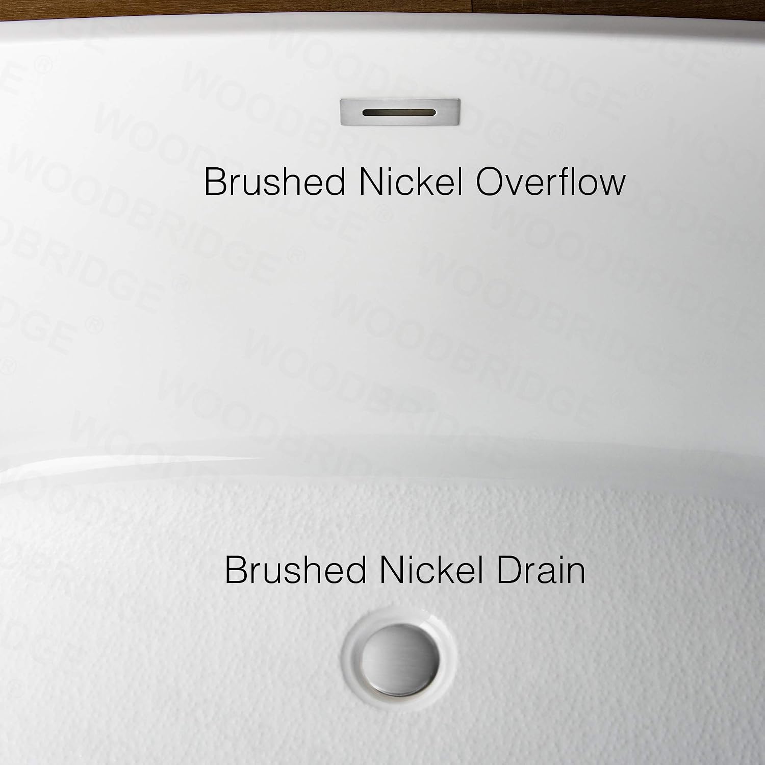WOODBRIDGE B1412-C-Drain &O Bathtub, WHITE