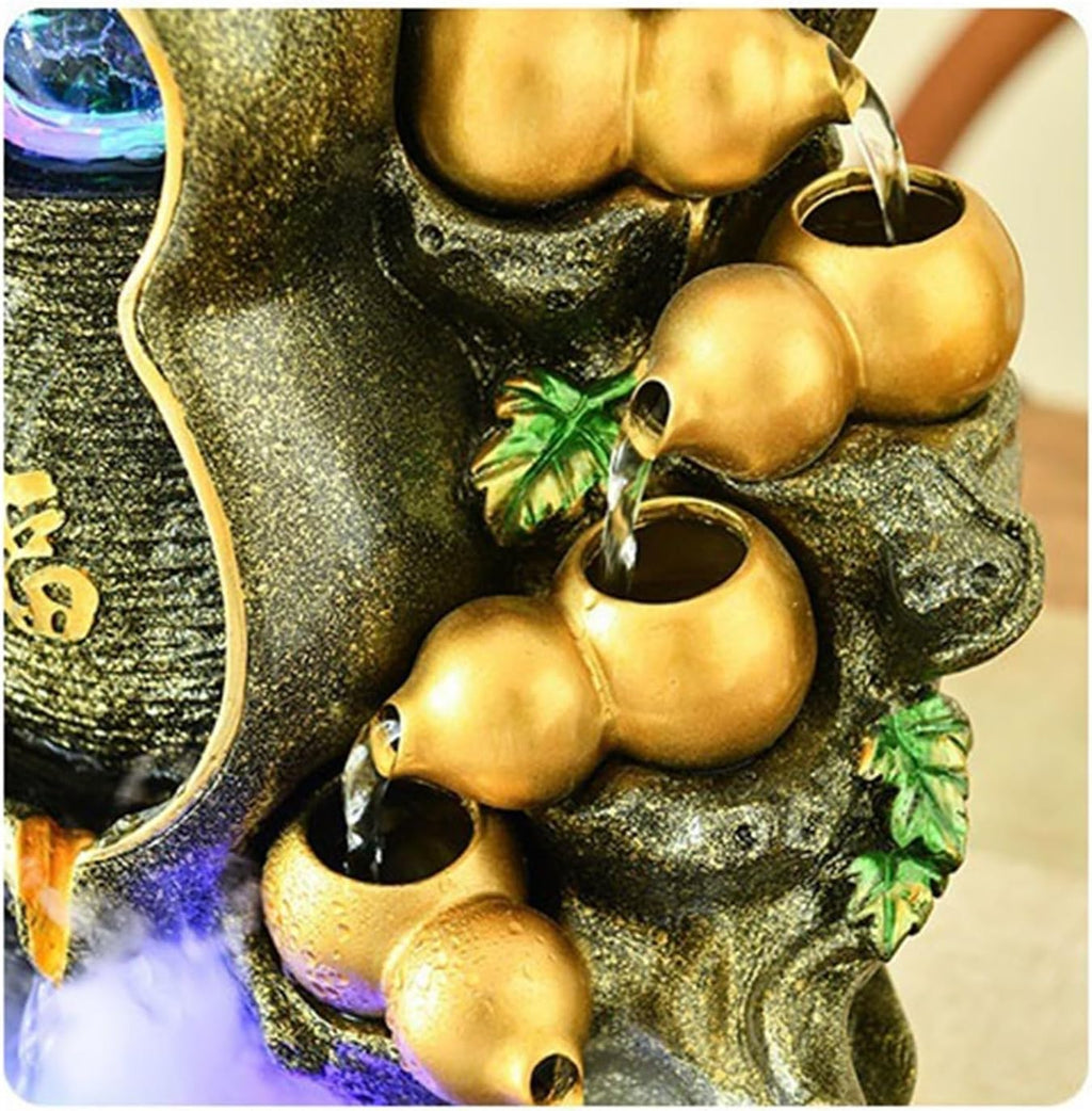 Tabletop Fountain Coffee Table Ornaments Living Room Desktop Business Office Fountain Water Attracts Wealth to Improve Feng Shui Desktop Fountain