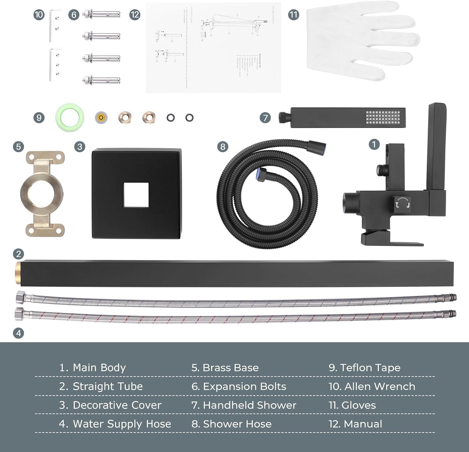 Freestanding Tub Faucet Matte Black: ALEASHA High Flow Max 6.74 GPM Free Standing Tub Filler - Brass Modern Floor Mount Bathtub Faucet with Handheld Shower, for the Ultimate Elegant SPA Experience