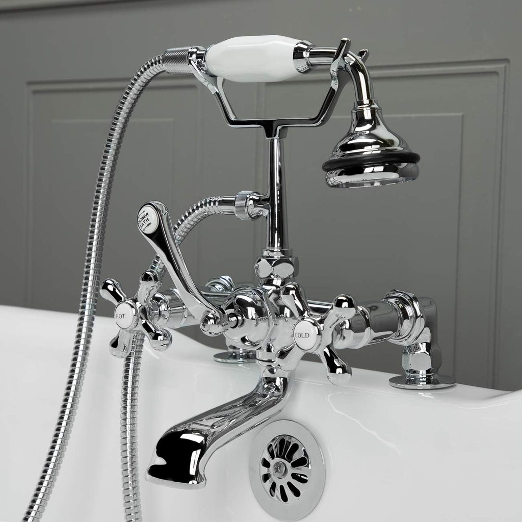 Vintage Tub & Bath Deck Mount Tub Faucet Set