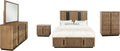 Coaster Home Furnishings Terrace Transitional 5-Piece Bedroom Set Eastern King Size Storage Panel Bed Frame 58-inch Headboard Ash Brown 224900KE-S5