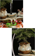 Water Fountains Indoor Creative Glass Fish Tank Ceramic Hanging Pot Ornaments Circulating Water Fountain Office Decoration Tabletop Fountain Tabletop Fountain