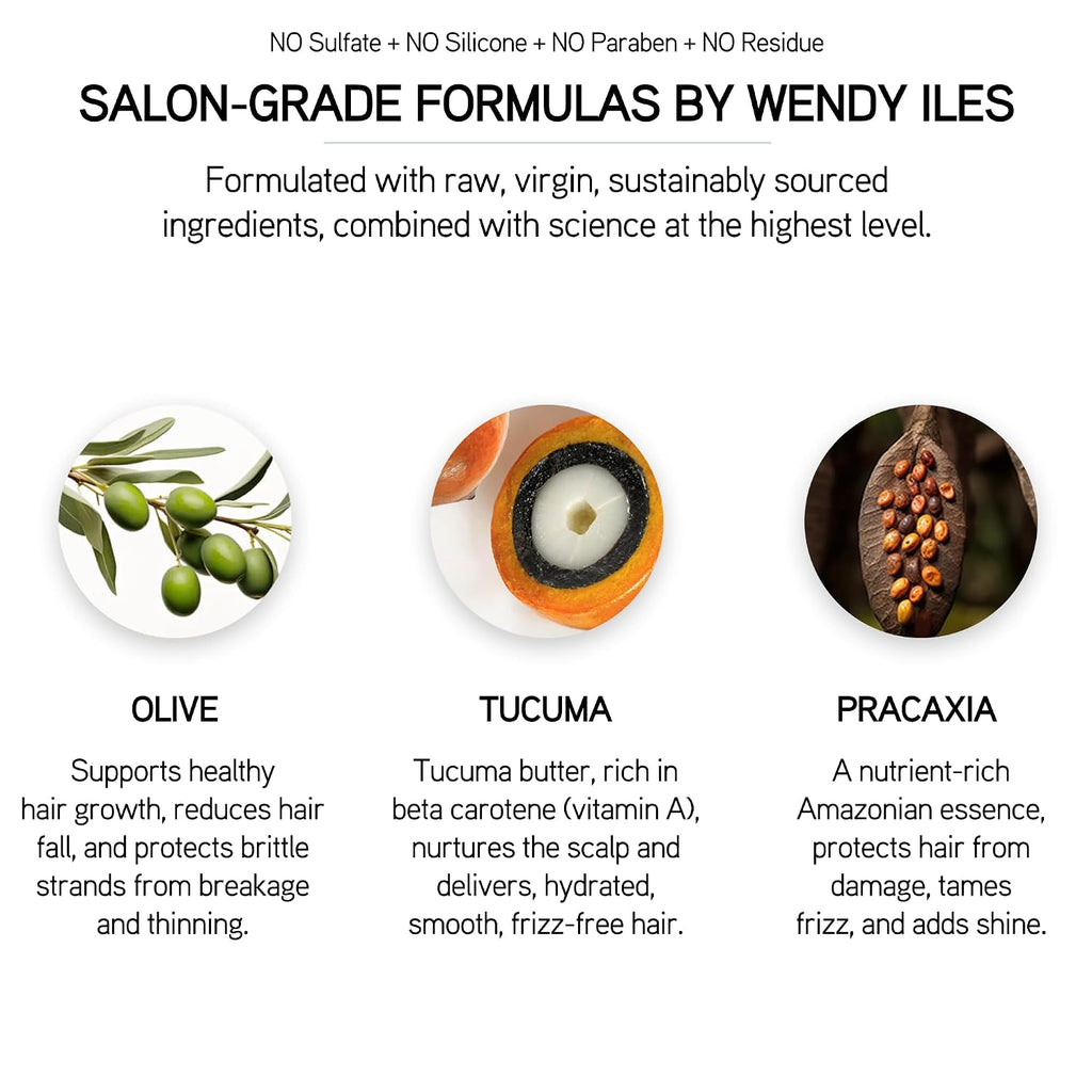 ILES FORMULA Signature Collection Deep Repair Shampoo & Conditioner w/Finishing Serum Blow Dry Cream for Dry, Damaged, Frizzy Hair - Hydrating Hair Care for Less Breakage & Healthy Hair Growth