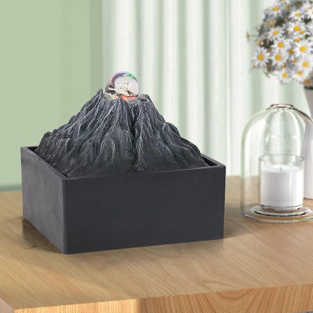 Tabletop Fountain Flowing Water Decoration Recycling Aquatic Office Transfer Rockery Fountain Wealth Invitation Desktop Creativity Simplicity Desktop Decoration Fountain Desktop Fountain