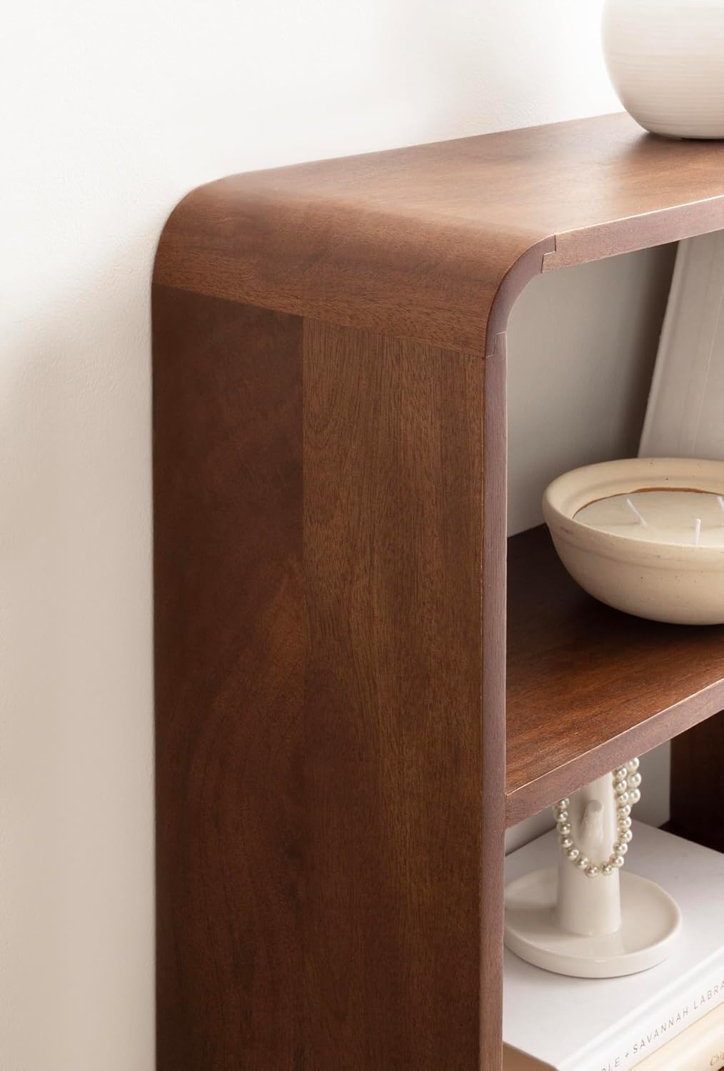 Kate and Laurel Kato Modern Wall Shelf with Drawer; 18 x 24; Walnut Brown; Decorative Over The Toilet Shelf for Use as Bathroom Storage or Living Room Display Shelf