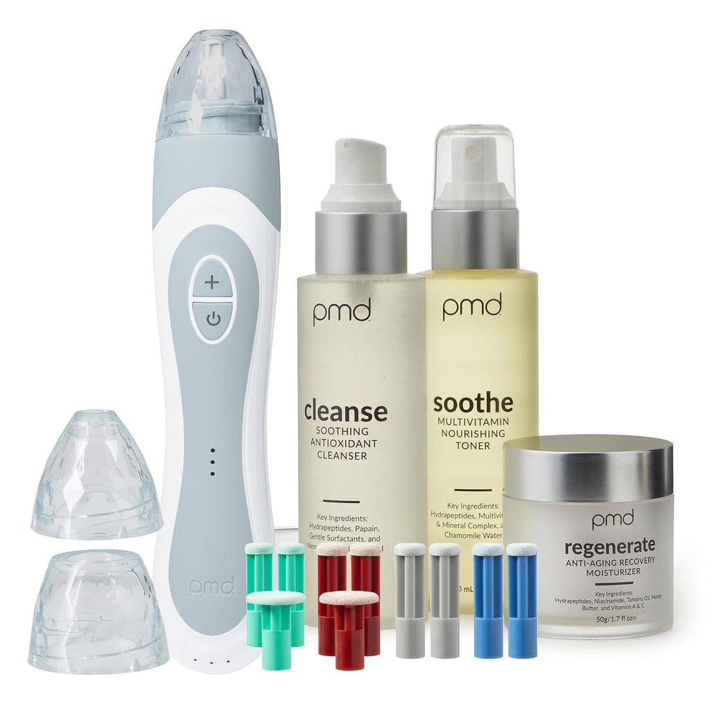 PMD Beauty Personal Microderm Elite Pro - At-Home Use, Facial Exfoliator Tool, Microdermabrasion Machine Kit for Face and Body Skincare