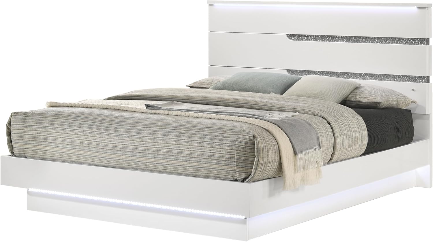 New Classic Furniture Paradox Wood King Bed, White