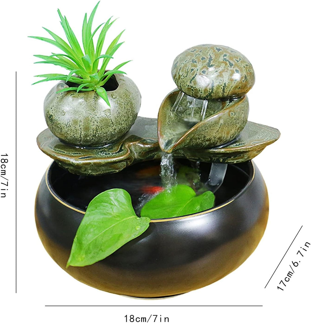 Tabletop Fountains Tabletop Fountain Waterfall Fountain Desktop Small Fish Tank Decorations Home Living Room Tea Table Tv Cabinet Decorations Zen Meditation Indoor Waterf