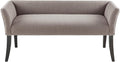 Madison Park Accent Bench, Upholstered with Nailhead Trim, & Padded Seat Entryway Bench Small, End of Bed Bench with Back, 49.5' W x 19.25' D x 23' H, Grey