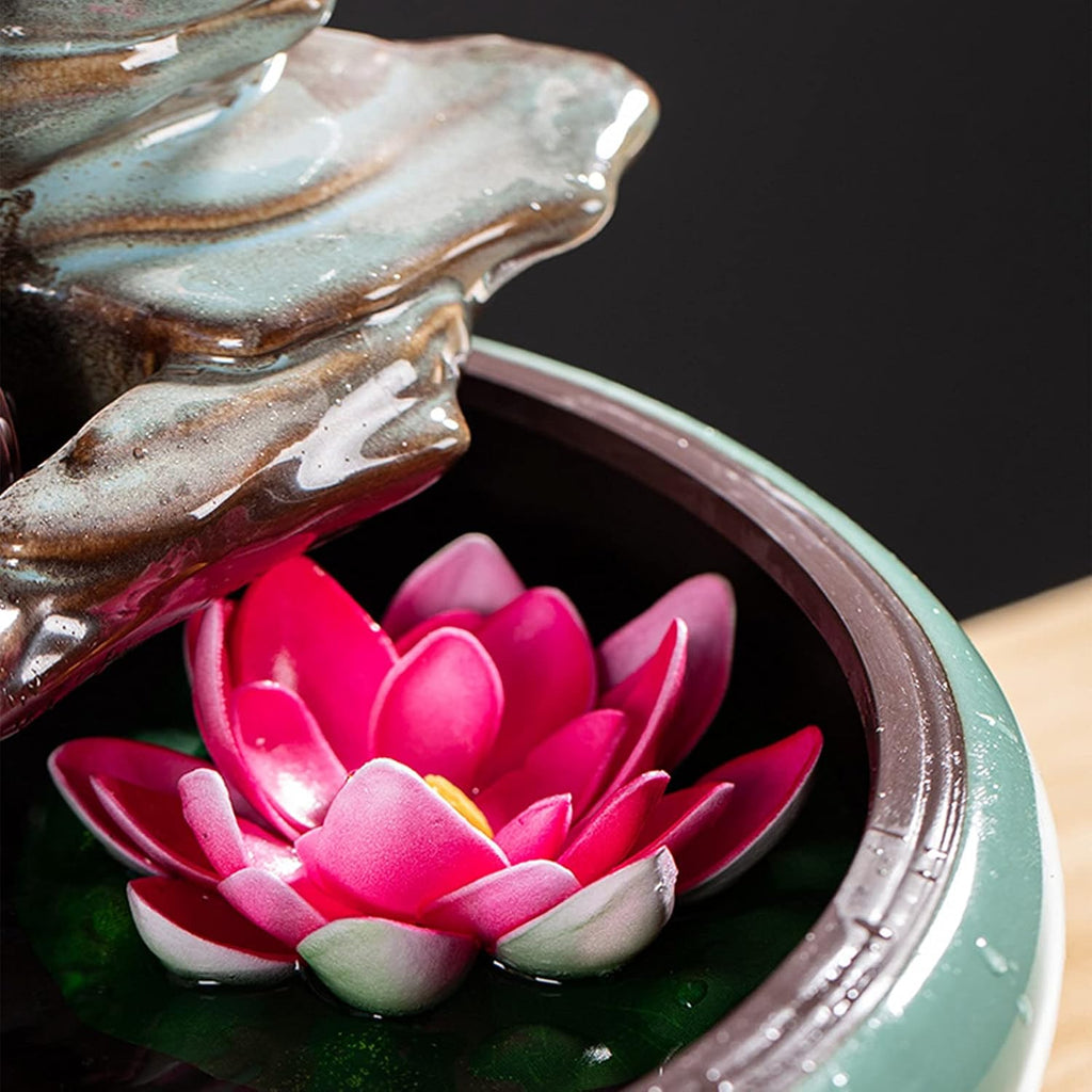Indoor Waterfall Fountain Tabletop Fountain Waterfall Creative Fountain Office Desktop Decoration Home Living Room Fish Tank Decoration Opening Gift Tabletop Fountains De,C