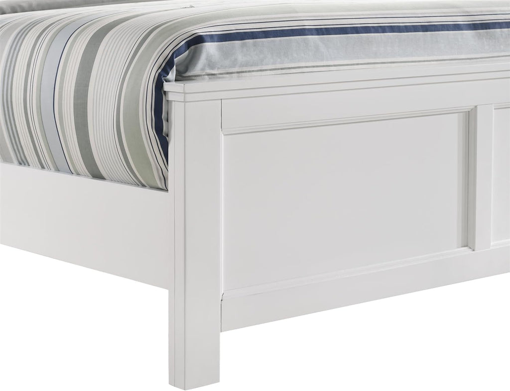 New Classic Andover 5-Piece Wood King Bedroom Set with 2 Nightstands in White