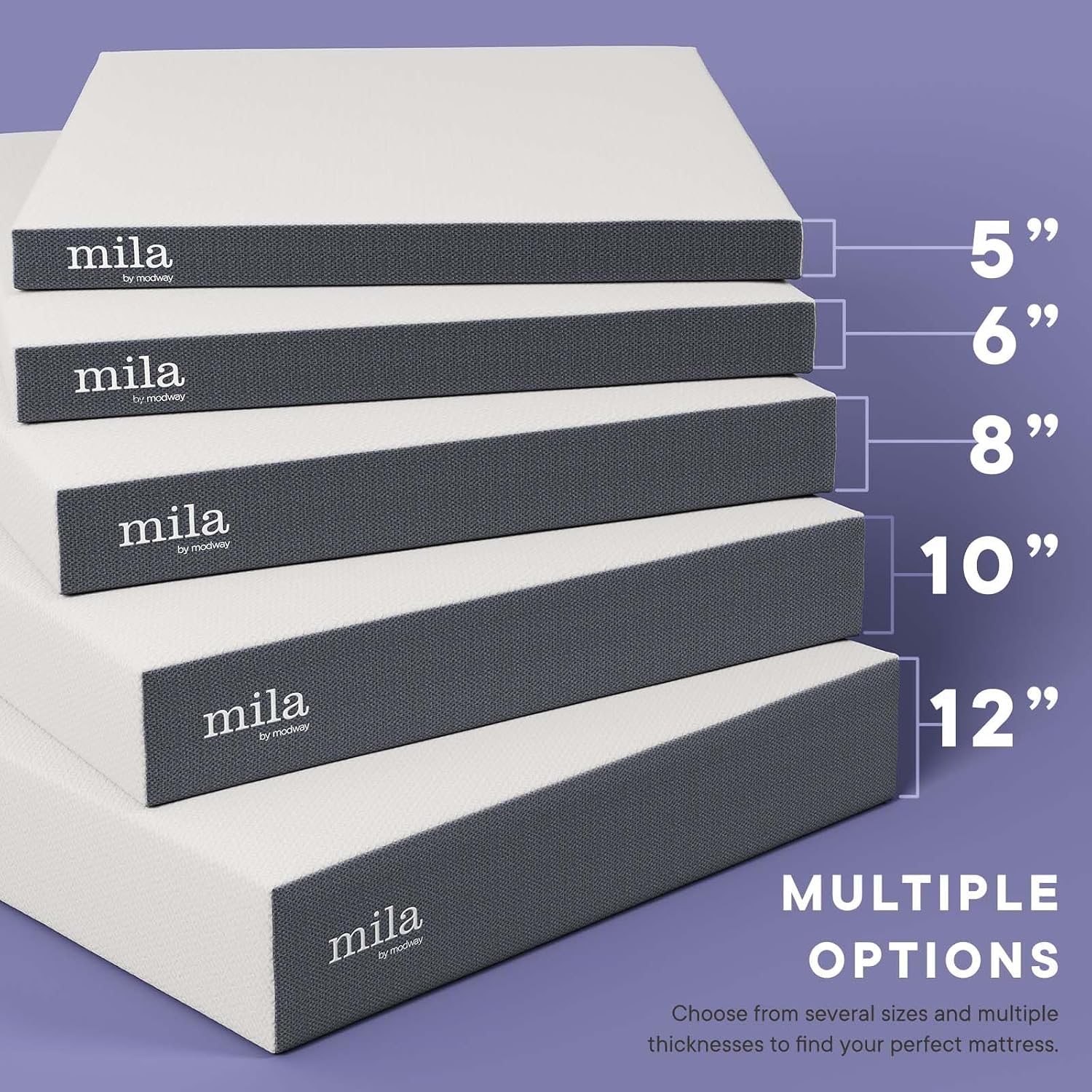 Modway Mila Firm 10' Fiberglass Free Memory Foam Full Mattress