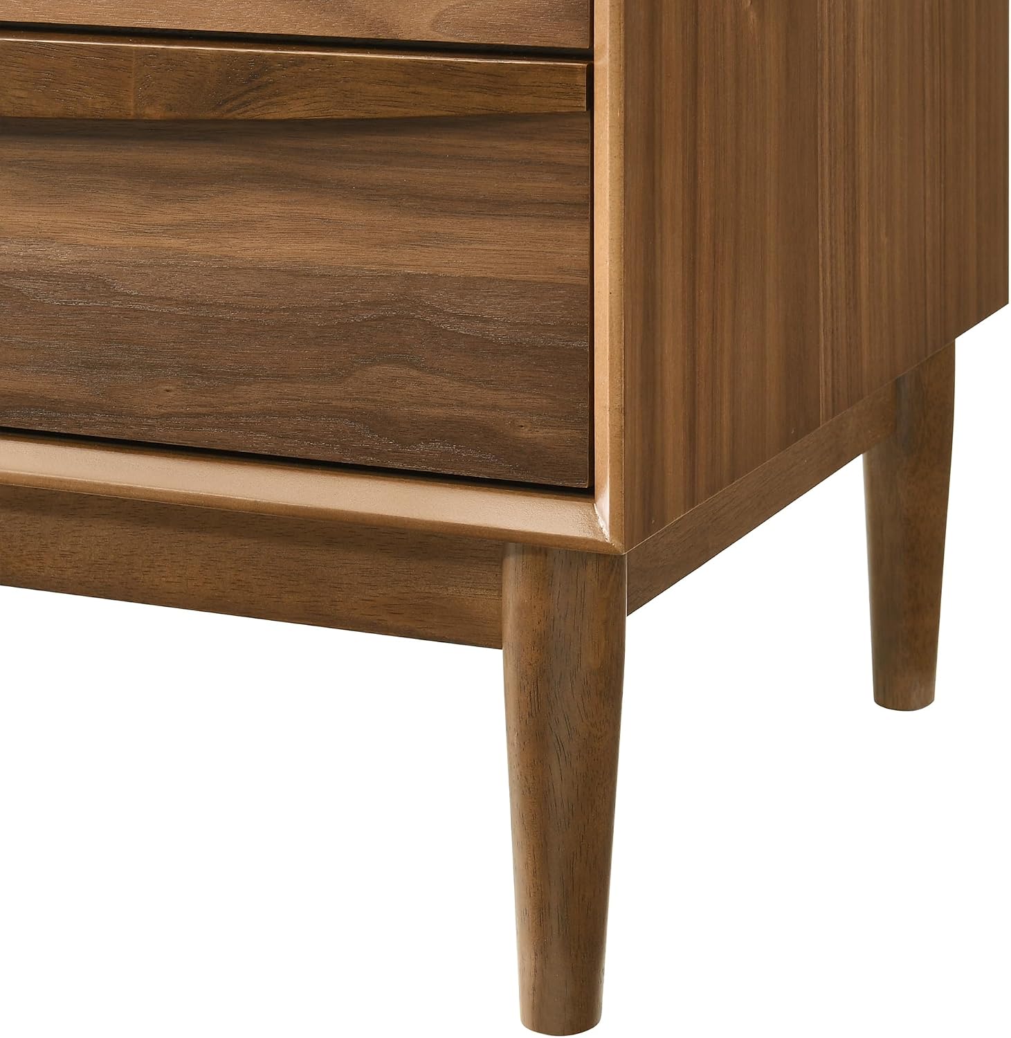 Armen Living Artemio Queen 3 Piece Wood Bedroom Set in Walnut Finish