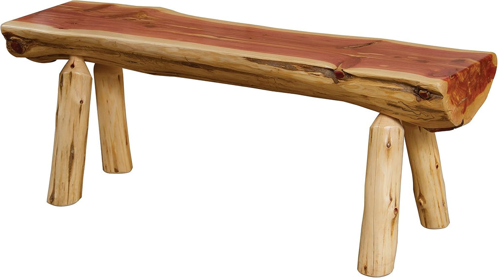 Furniture Barn USA-Rustic Lod Bedroom- Red Cedar Log Queen Mission-Style Bedroom Set