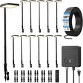 Low Voltage Landscape Lighting, All-in-one 6W LED Outdoor Pathway Lights Kit with Transformer and UL Listed Wire 5CCT IP66 Waterproof Landscape Lights for Walkway Garden Yard Patio(12 Pack)