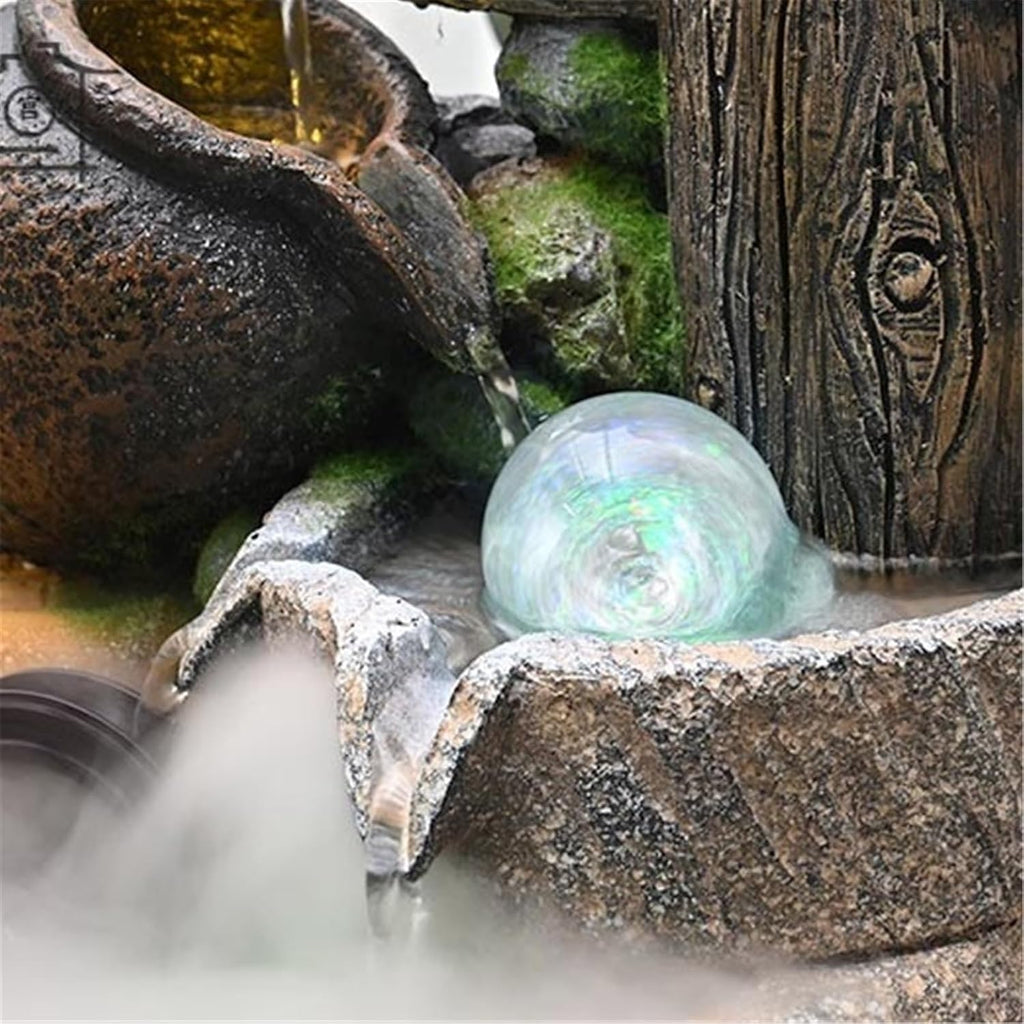 Tabletop Fountain Desktop Fountains Rockery and Flowing Water Desktop Ornaments Circulating Waterscape Decoration