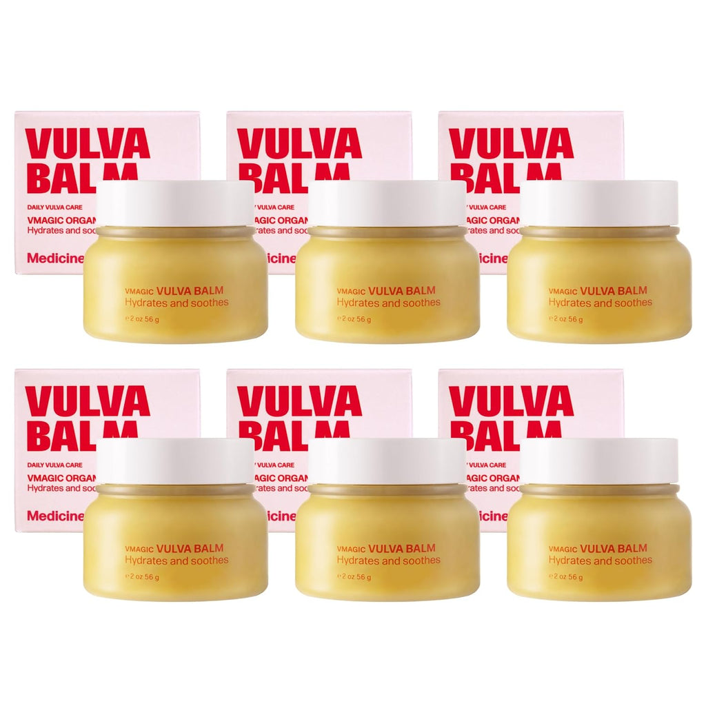 VMAGIC by Medicine Mama Organic Vulva Balm – Intimate Skin Care, Menopause Support – Relieves Feminine Dryness, Itching & Irritation – Hormone Free, Vaginal Moisturizer for Women – 6 Pack, 2 oz Each
