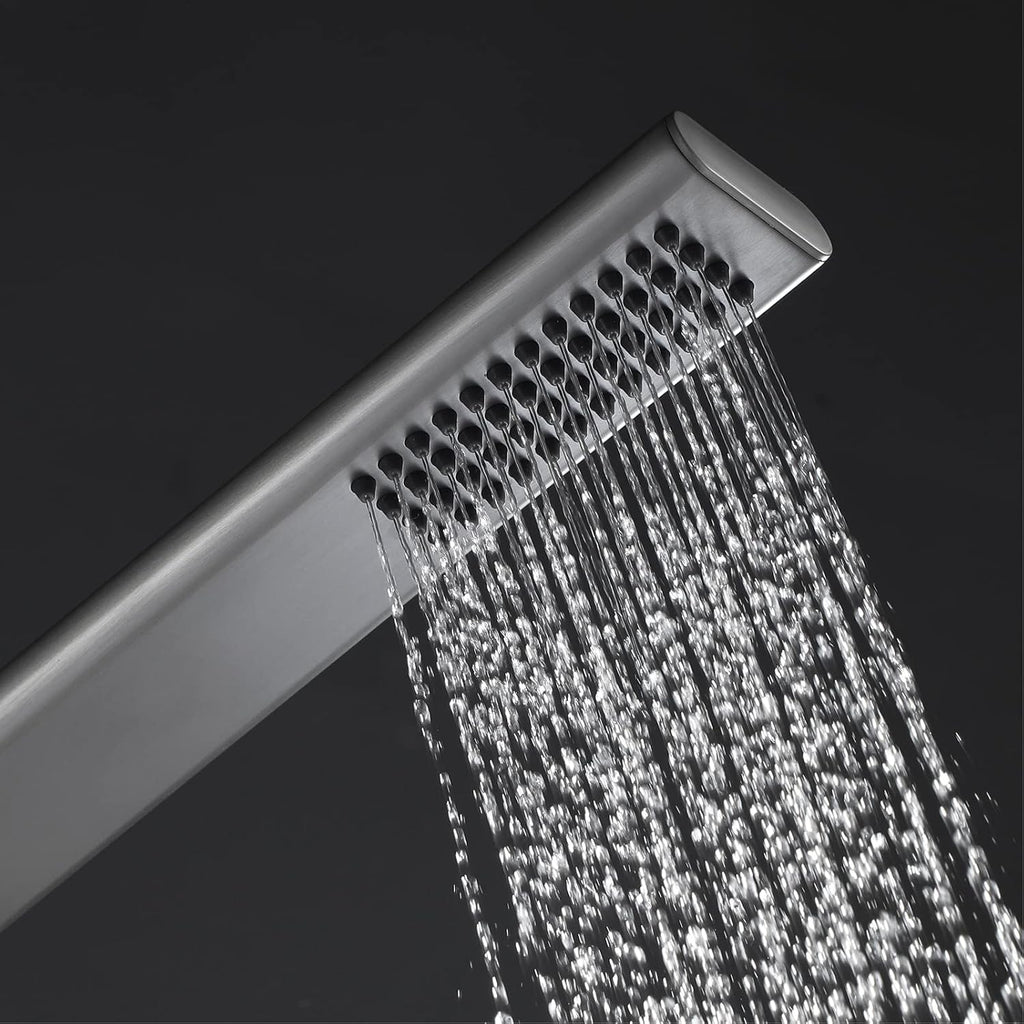 Shower Slide Bar with Handheld Shower, 304 Stainless Steel Slide Bar Adjustable Holder with 59 Inch Shower Hose Wall Mounted Slide Bar Holder Set,Chrome (Gun Grey)