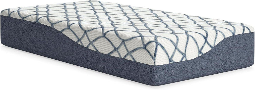 Signature Design by Ashley 12 Inch Chime Elite 2.0 Plush Green Tea Memory Foam Mattress for Cool Sleep and Pressure Relief, Twin, Fiberglass-Free, Mattress In A Box