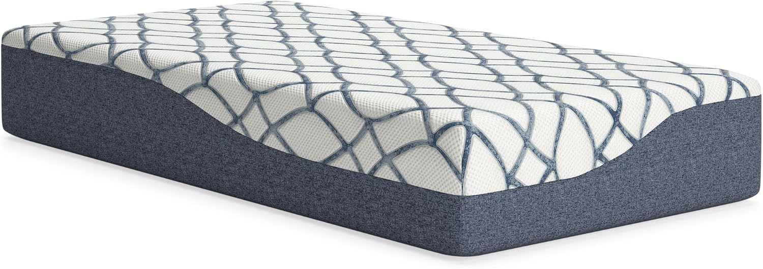 Signature Design by Ashley 12 Inch Chime Elite 2.0 Plush Green Tea Memory Foam Mattress for Cool Sleep and Pressure Relief, Twin, Fiberglass-Free, Mattress In A Box