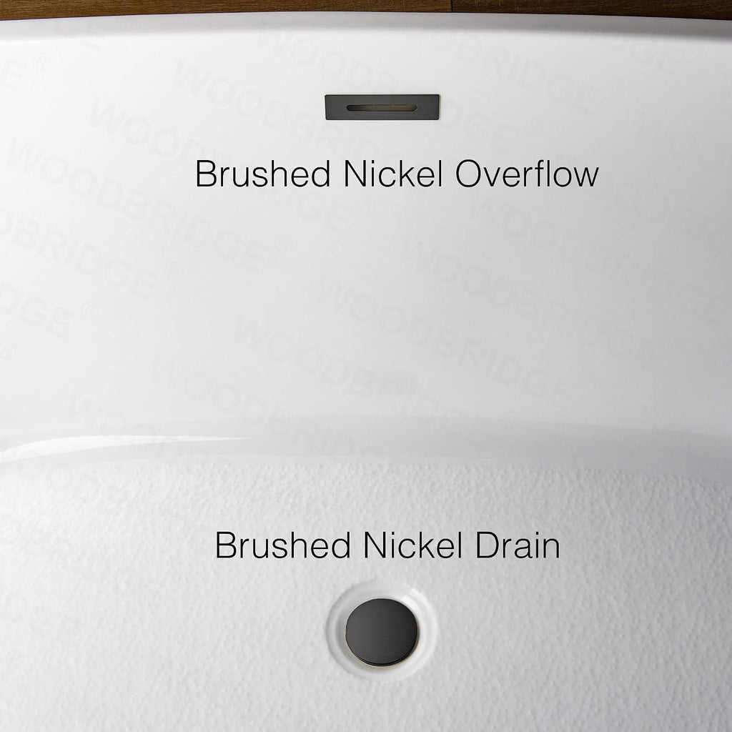 WOODBRIDGE B1412-MB-Drain &O Bathtub, WHITE