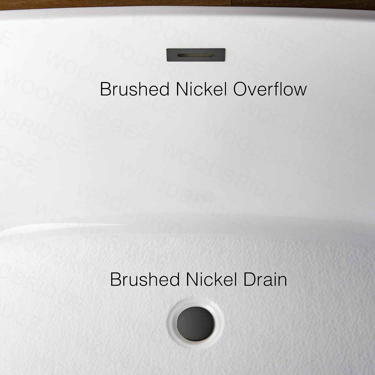WOODBRIDGE B1412-MB-Drain &O Bathtub, WHITE